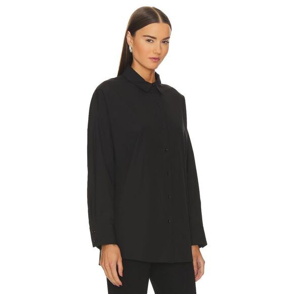 Favorite Daughter Tops - Favorite Daughter Ex-Boyfriend Shirt Black Poplin Size Small Quiet Luxury